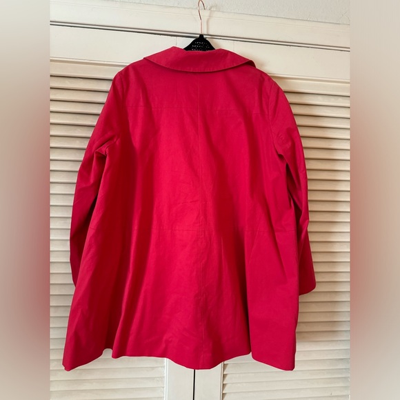 ALICE & UO MINT CONDITION COTTON SWING TRENCH SZ LARGE IN PEONY RED - Picture 3 of 8